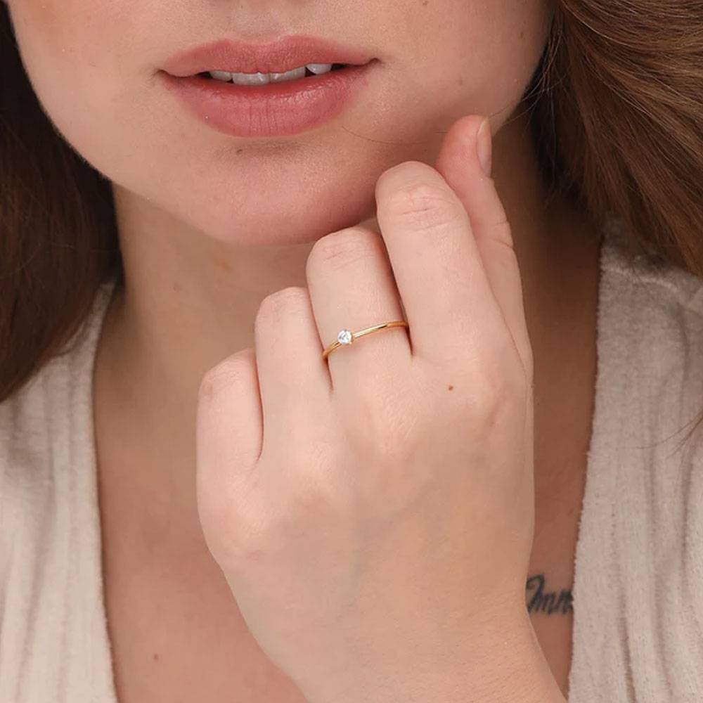 Dainty Solitaire Ring : PM-RING-076-6