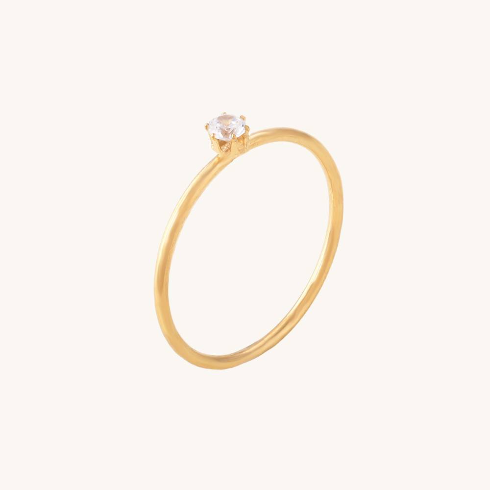 Dainty Solitaire Ring : PM-RING-076-6