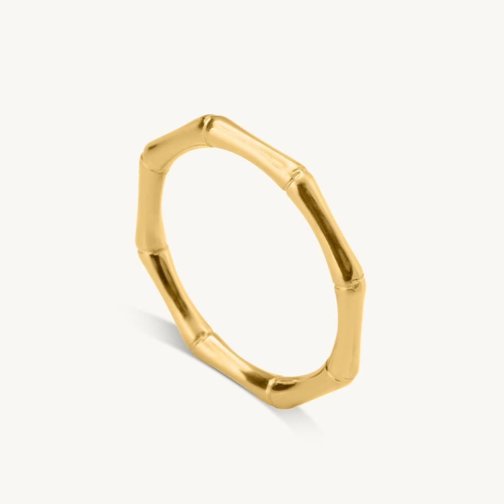 18K Gold Plated Thin Twig Finger Ring : PM-RING-090-7