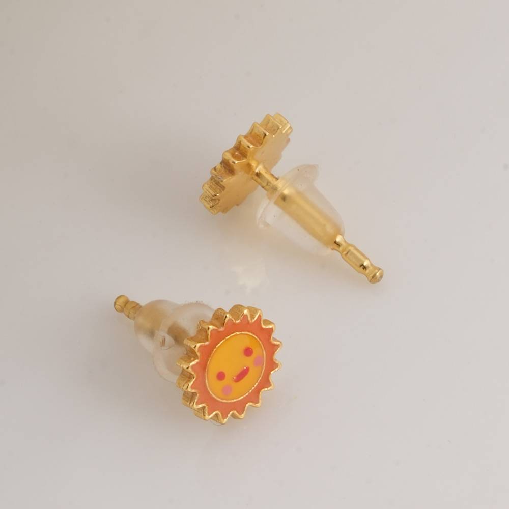 925 Sterling Silver Sunflare Studs  For Kids : PMKSTER495-G