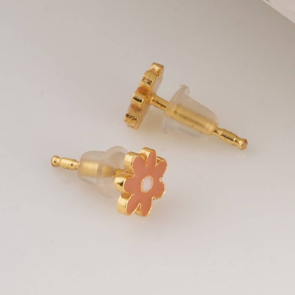 925 Sterling Silver Little Daisy Studs For Kids - Waterproof & Anti Tarnish : PMKSTER498-G