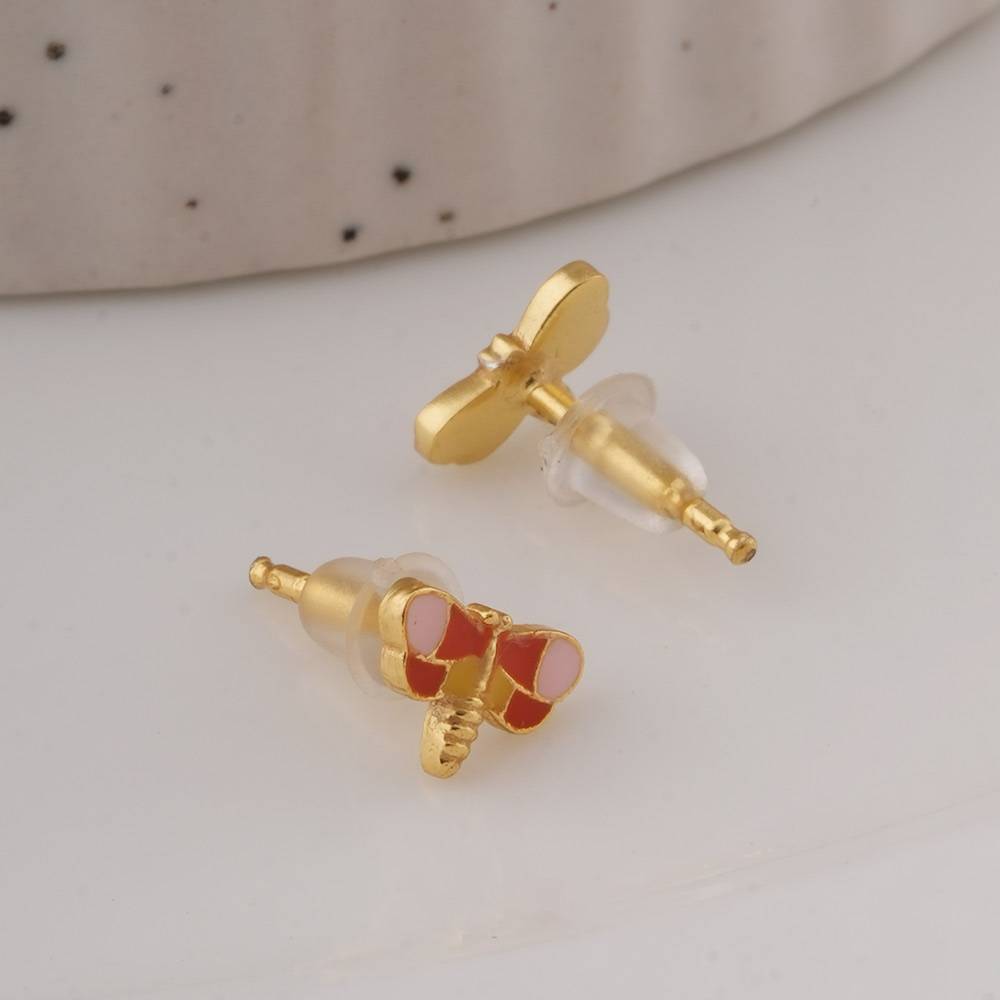 925 Sterling Silver Cute Dragonfly Studs For Kids - Waterproof & Anti Tarnish : PMKSTER501-G