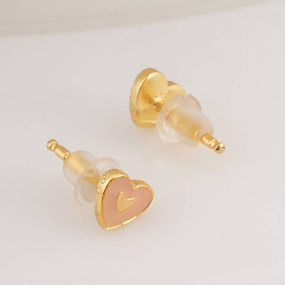 925 Sterling Silver Sweet Heart  Studs For Kids - Waterproof & Anti Tarnish : PMKSTER504-G