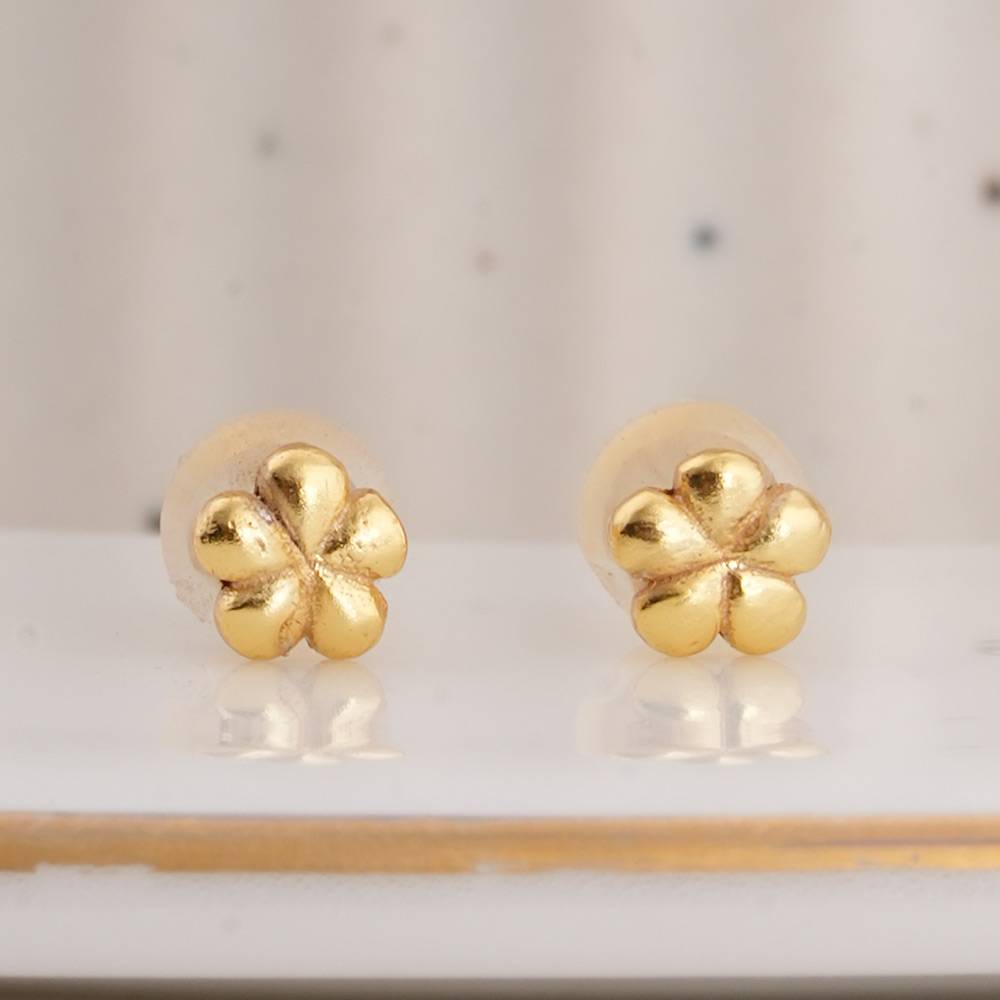 925 Sterling Silver Floral  Studs For Kids - Waterproof & Anti Tarnish  For Kids : PMKSTER510-G