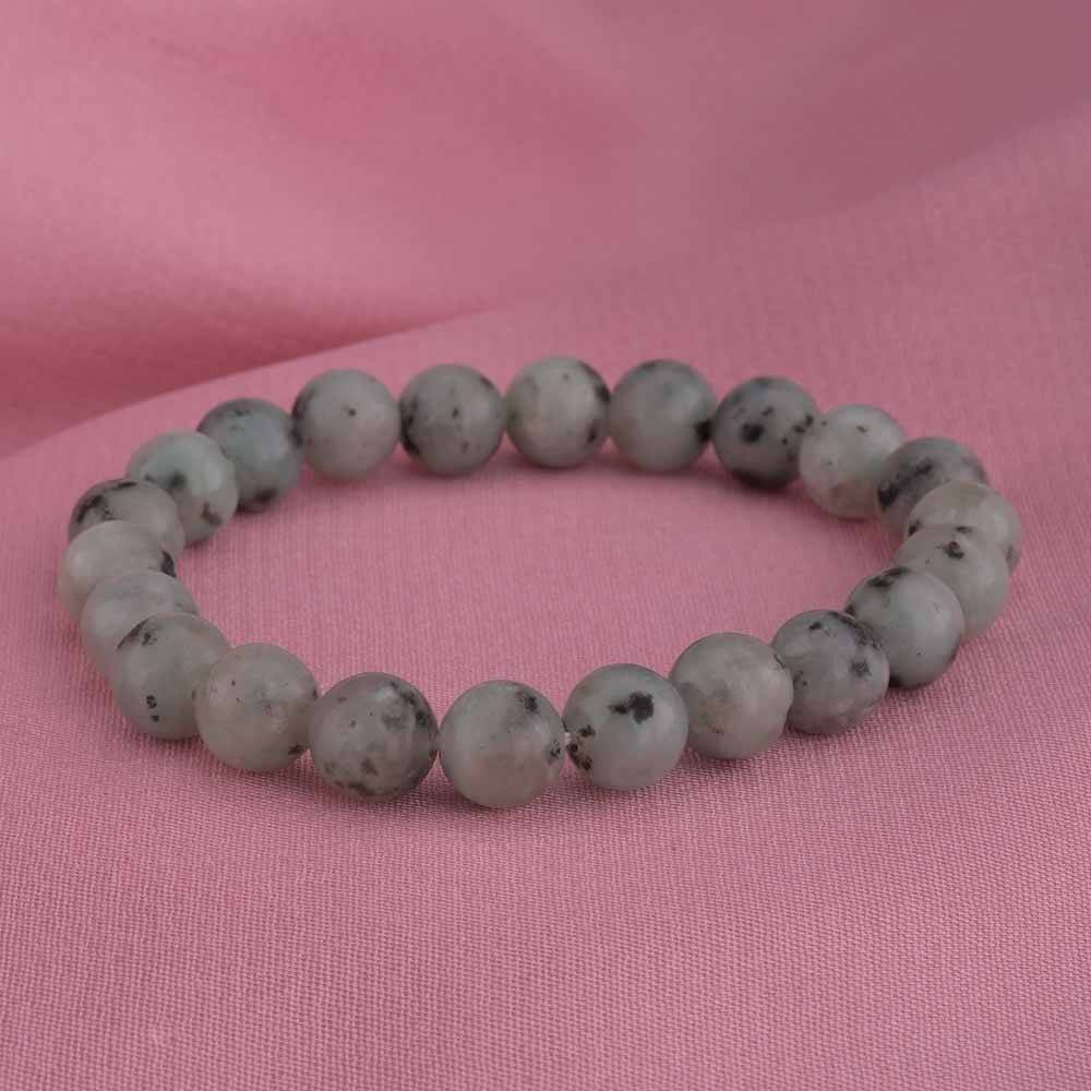 Green Labradorite Bead Bracelet : PMM04BR006