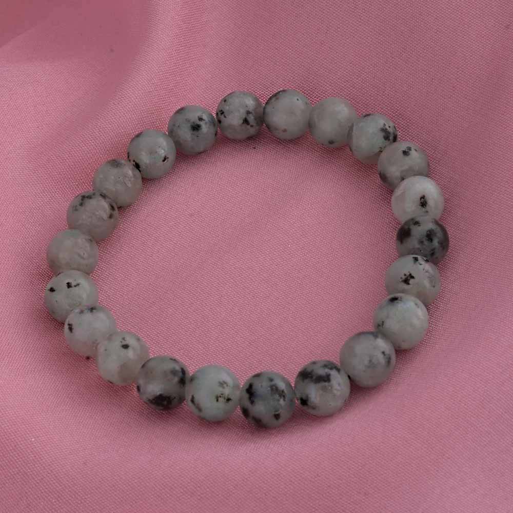 Green Labradorite Bead Bracelet : PMM04BR006