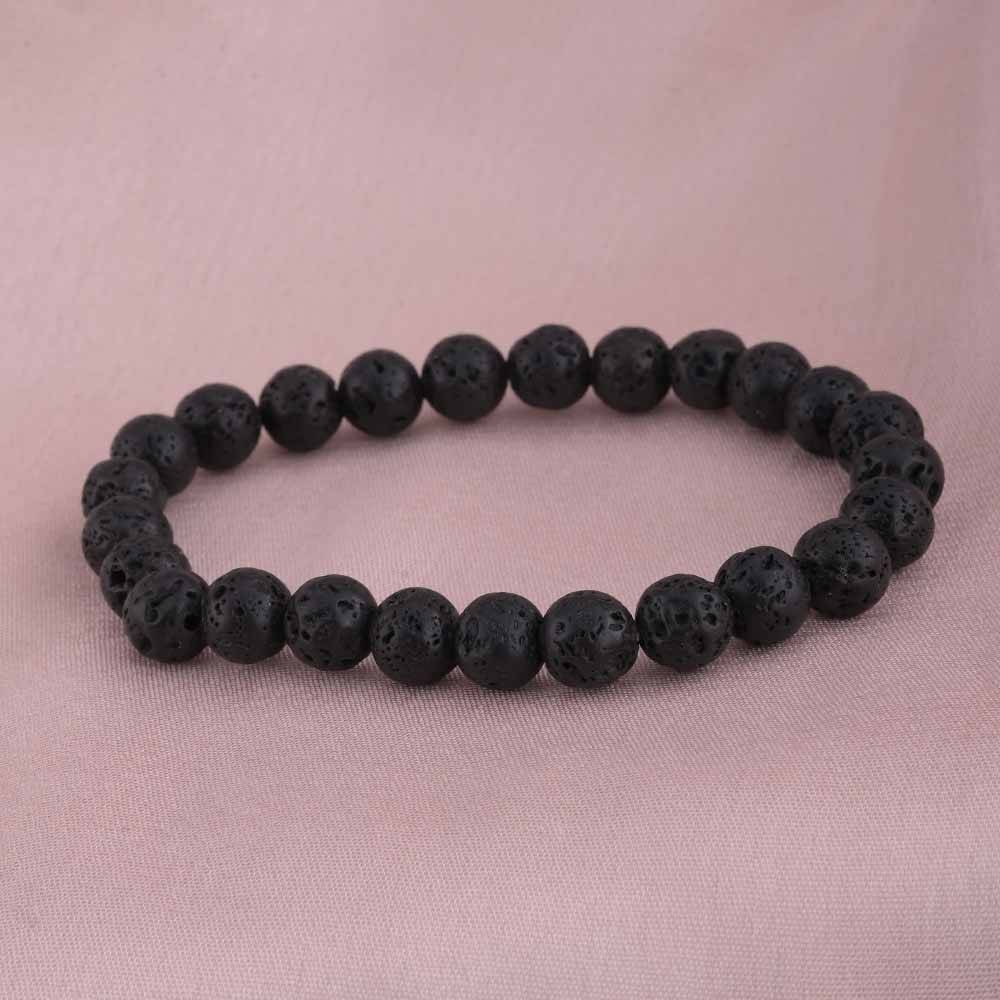 Lava Rock Beads Bracelet : PMM04BR007