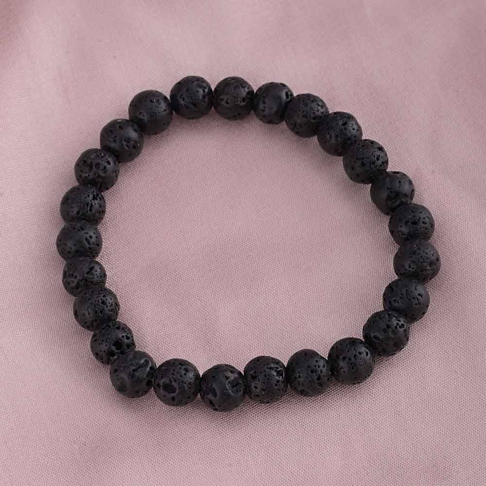 Lava Rock Beads Bracelet : PMM04BR007