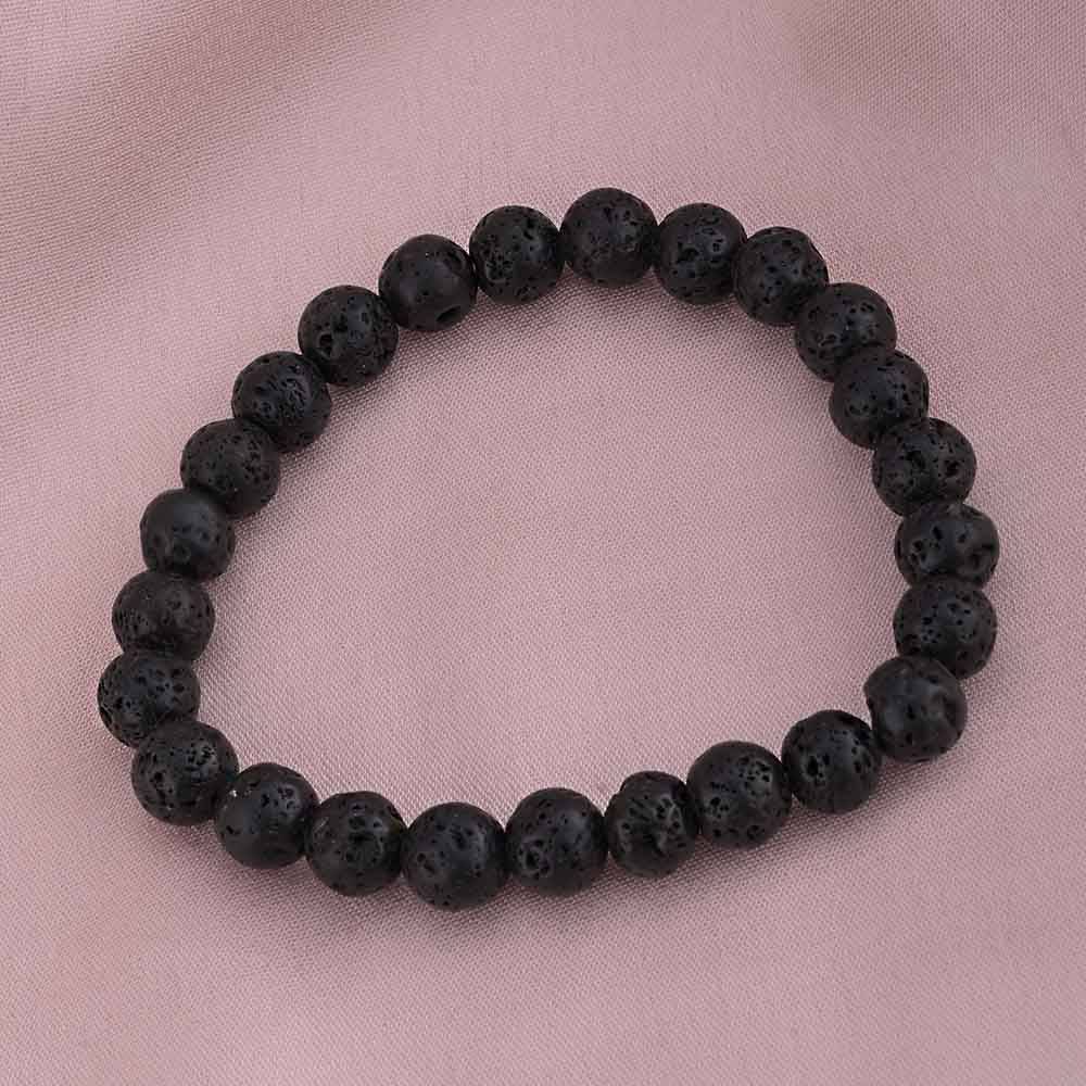 Lava Rock Beads Bracelet : PMM04BR007