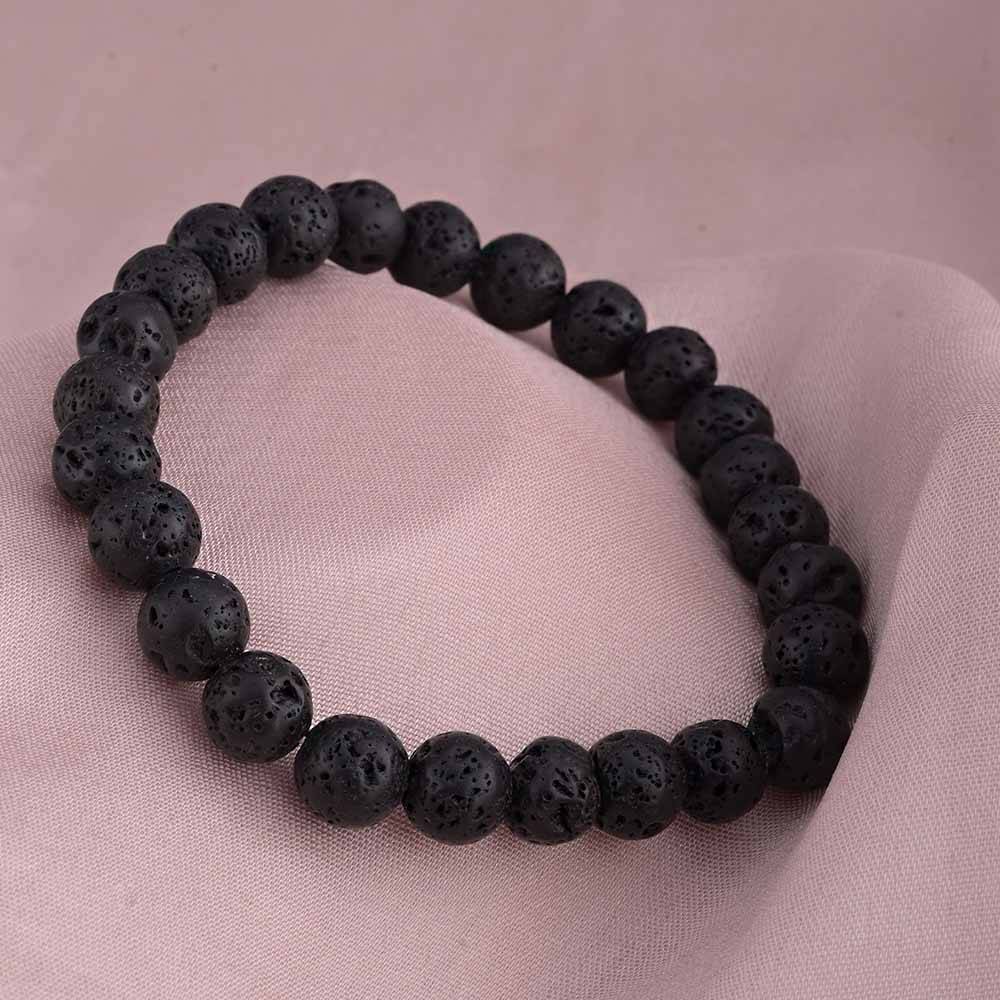 Lava Rock Beads Bracelet : PMM04BR007