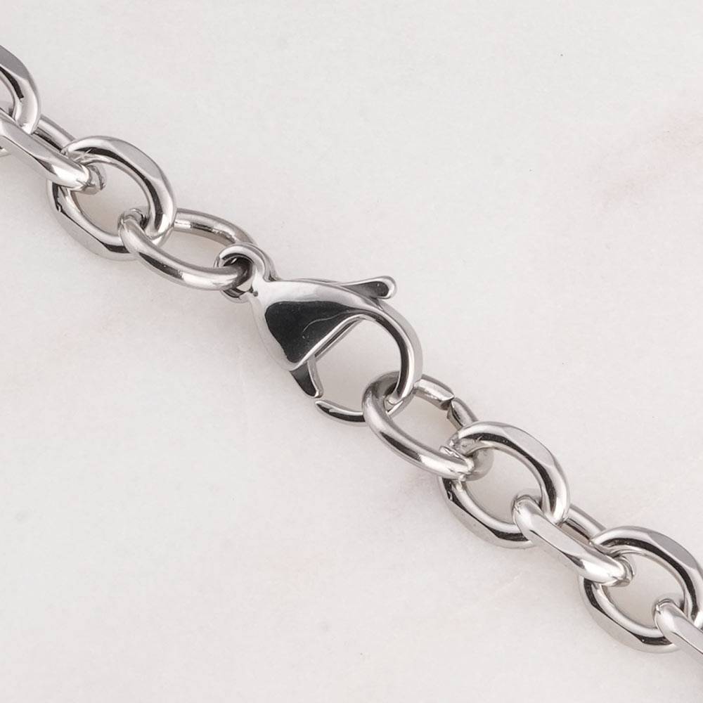 Palmonas Classic Silver Chain Necklace For Mens - Waterproof & Anti-Tarnish : PMMSSNC294-S