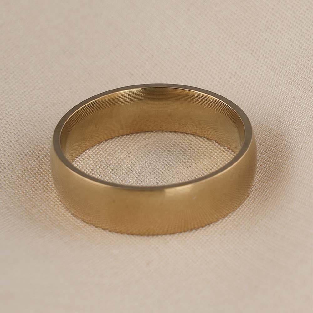 Palmonas Plain Gold Band Ring For Mens - Waterproof & Anti-Tarnish : PMMSSRG501-G-8
