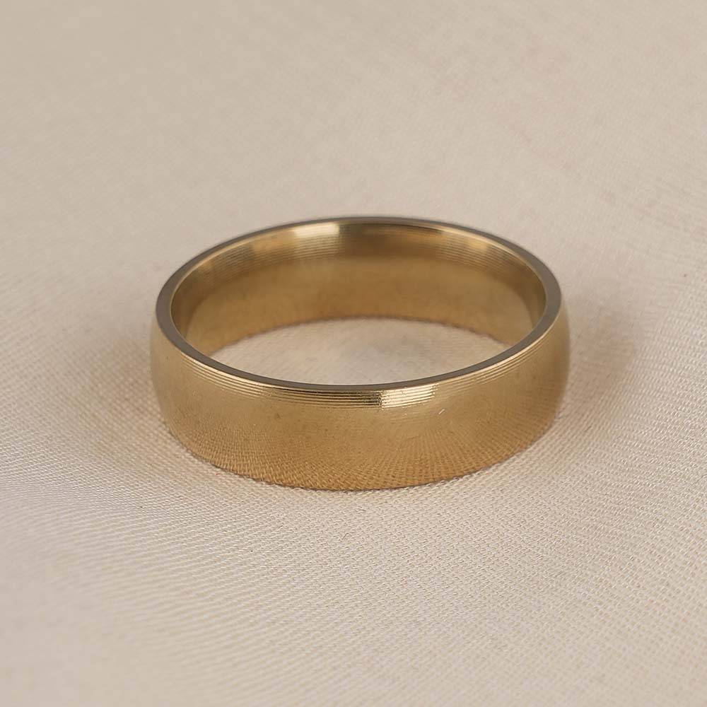 Palmonas Plain Gold Band Ring For Mens - Waterproof & Anti-Tarnish : PMMSSRG501-G-8