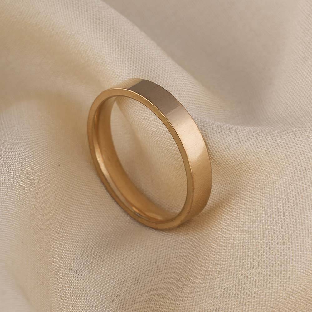 Palmonas Vintage Gold Band Ring For Mens- Waterproof & Anti-Tarnish : PMMSSRG516-G-8