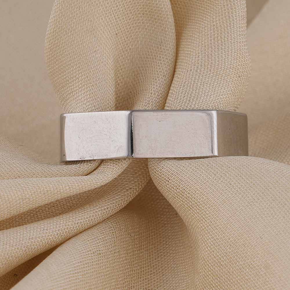 Palmonas Silver Heptagon Ring For Mens- Waterproof & Anti-Tarnish : PMMSSRG559-S-6
