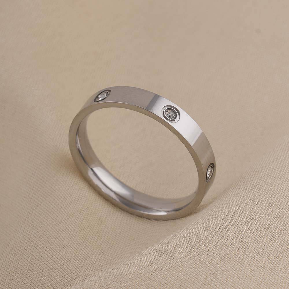 Palmonas Cartier Silver Band Ring For Mens - Waterproof & Anti-Tarnish : PMMSSRG614-S-6