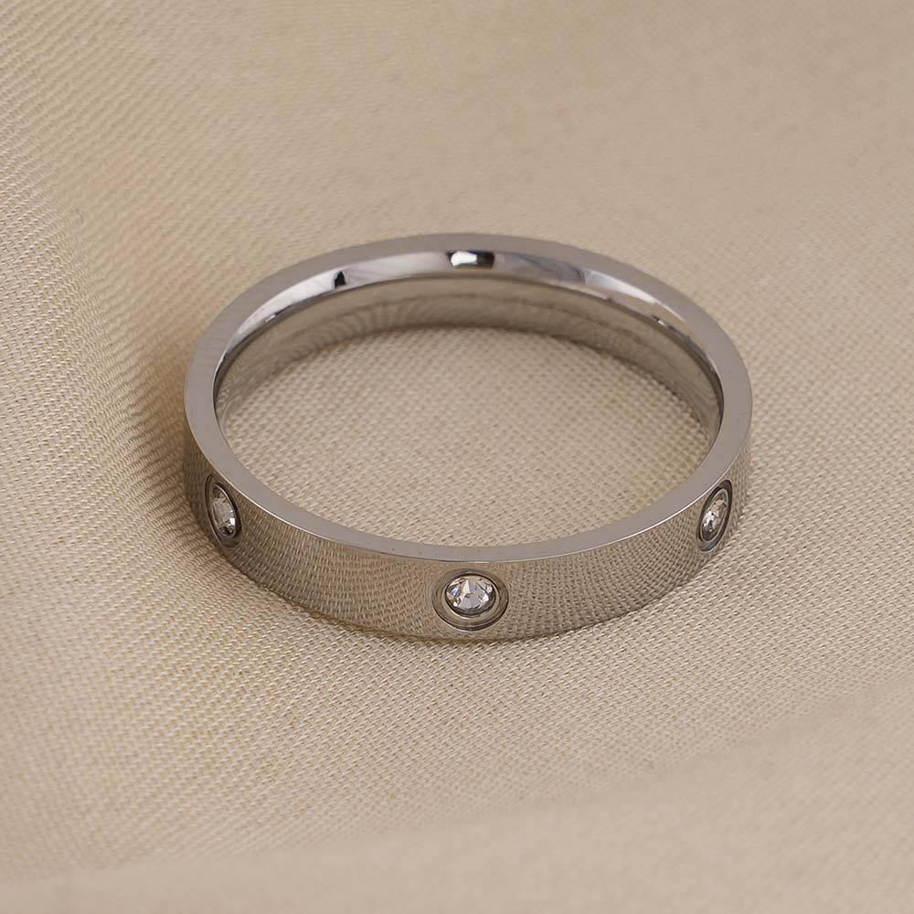 Palmonas Cartier Silver Band Ring For Mens - Waterproof & Anti-Tarnish : PMMSSRG614-S-6