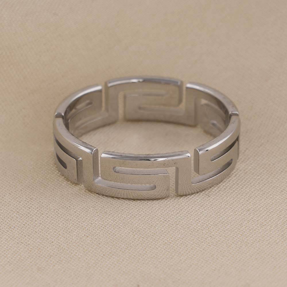 Palmonas Versace Style Silver Ring For Mens - Waterproof & Anti-Tarnish : PMMSSRG632-S-10