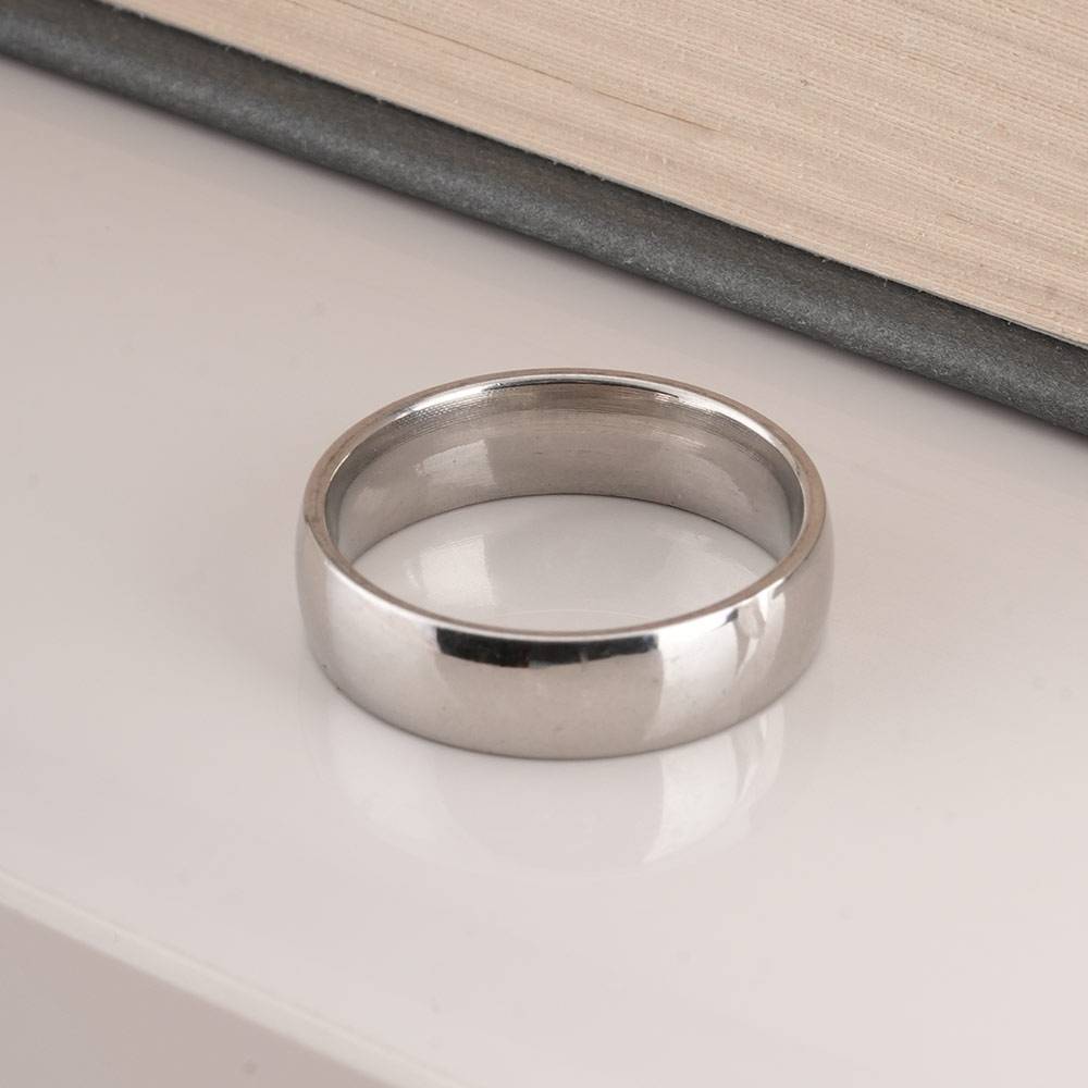 Palmonas Plain Silver Band Ring For Mens  - Waterproof & Anti-Tarnish : PMMSSRG713-S-6
