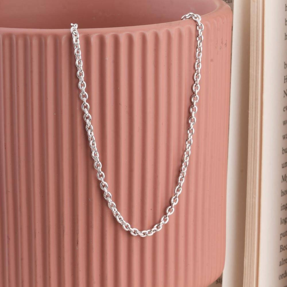 925 Sterling Silver Fine Chain For Mens Waterproof Anti