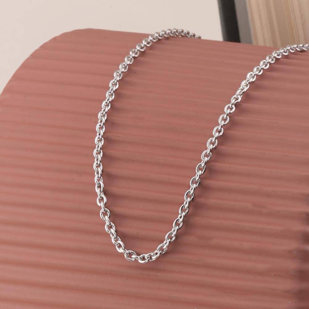 925 Sterling Silver Fine Chain For Mens Waterproof Anti Tarnish  Sterling Silver Free Size Silver