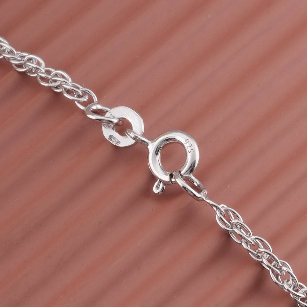 925 Sterling Silver Woven Chain For Mens - Waterproof & Anti Tarnish : PMMSTNC315-S