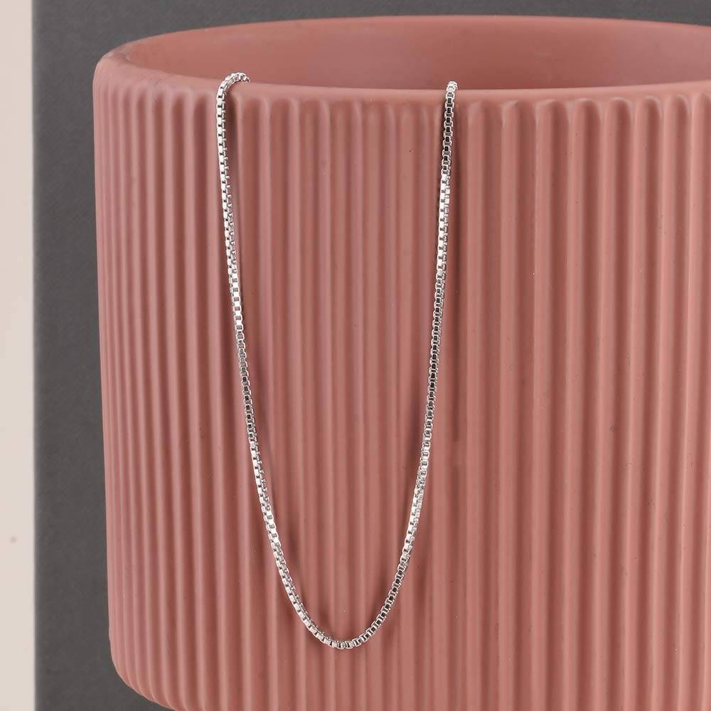 925 Sterling Silver Box Chain For Mens - Waterproof & Anti Tarnish : PMMSTNC316-S