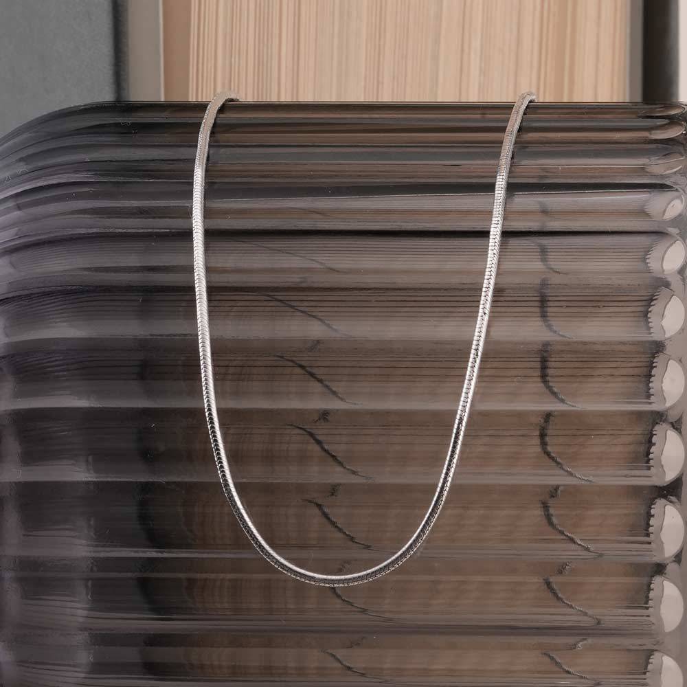925 Sterling Silver Snake Chain For Mens - Waterproof & Anti Tarnish : PMMSTNC320-S