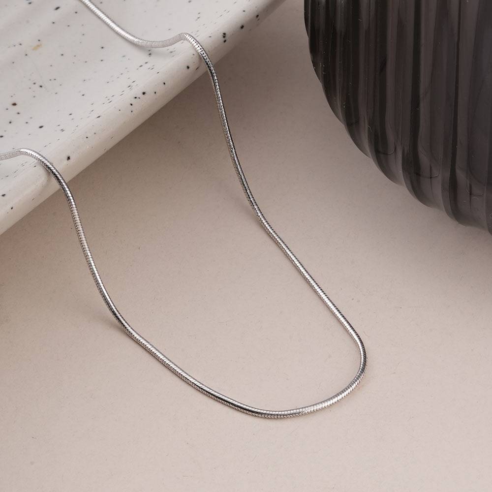 925 Sterling Silver Snake Chain For Mens - Waterproof & Anti Tarnish : PMMSTNC320-S