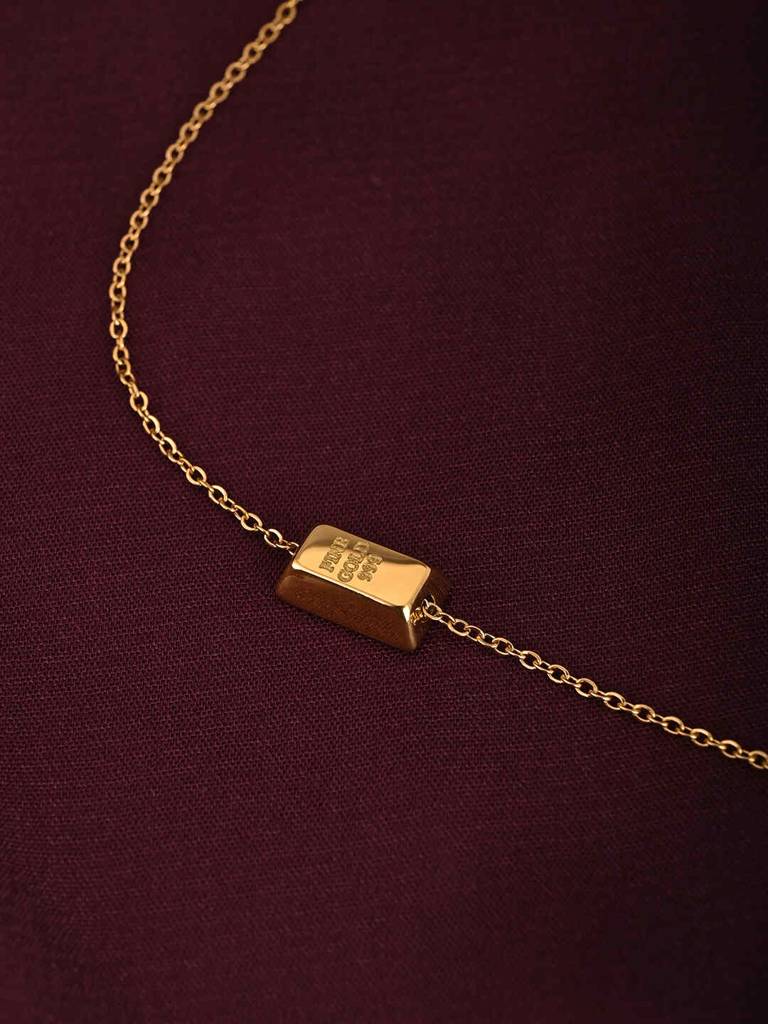 Gold Bar Anklet : PMW01AN002