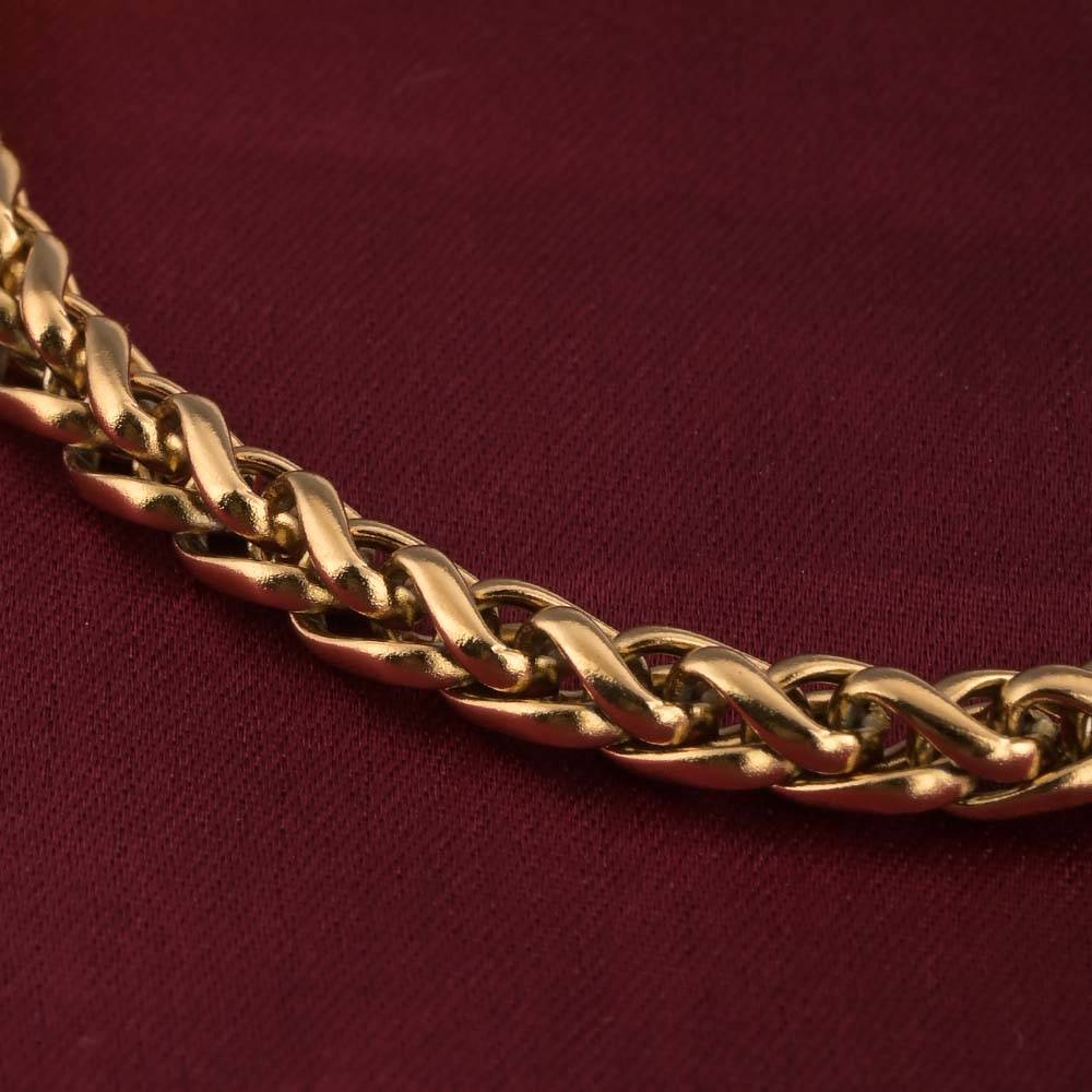 Gold Braided Chain Bracelet : PMW01BR019