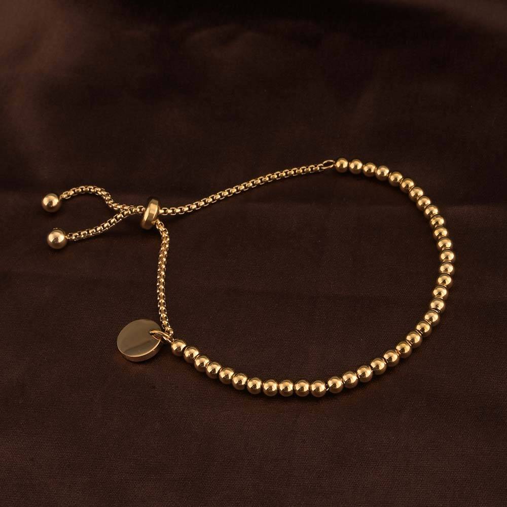 Minimalist Gold Charm Bracelet : PMW01BR020