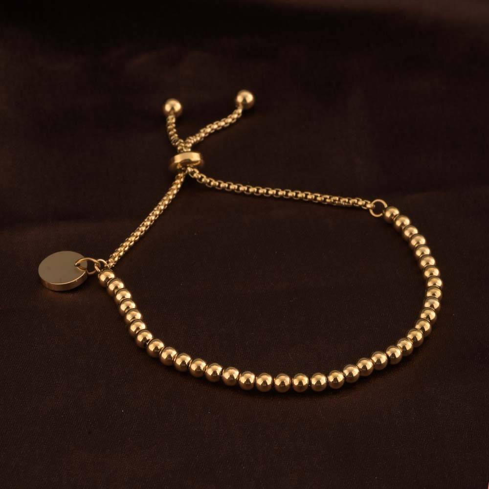 Minimalist Gold Charm Bracelet : PMW01BR020
