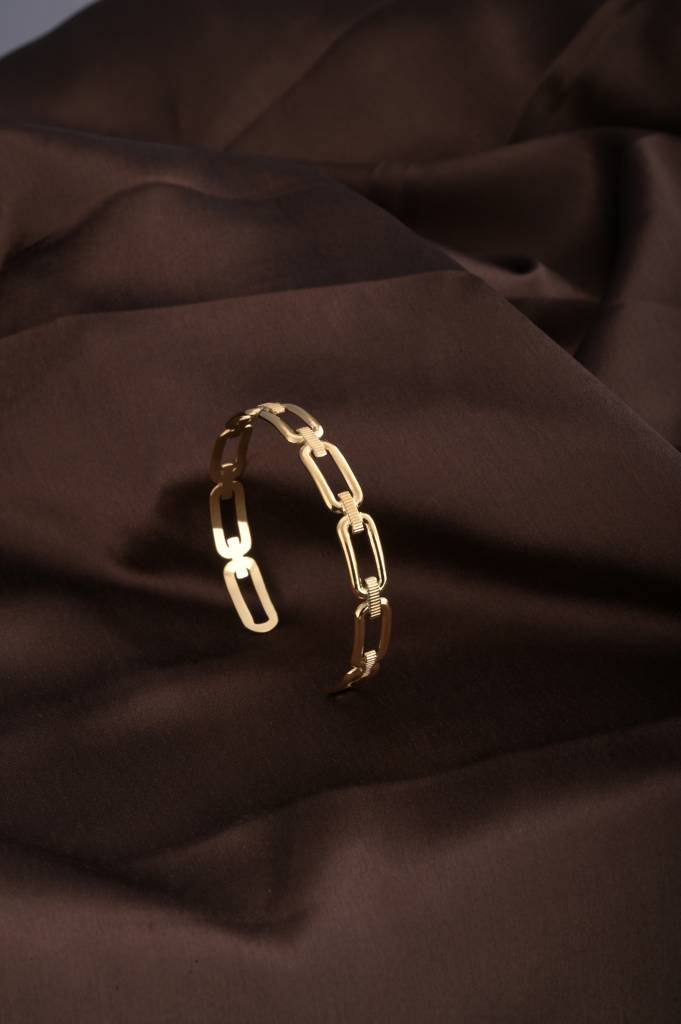 Minimalist Gold Link Bracelet : PMW01BR026
