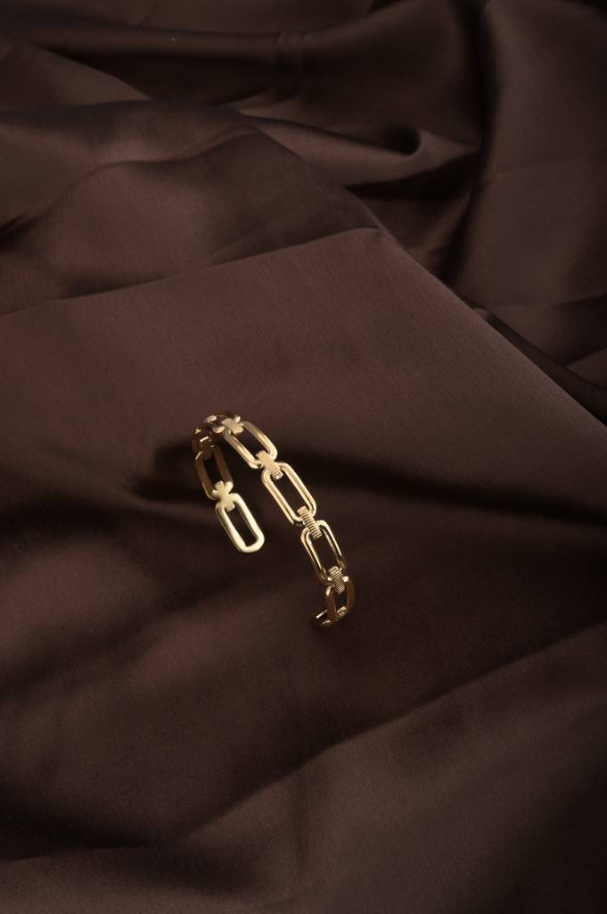 Minimalist Gold Link Bracelet : PMW01BR026