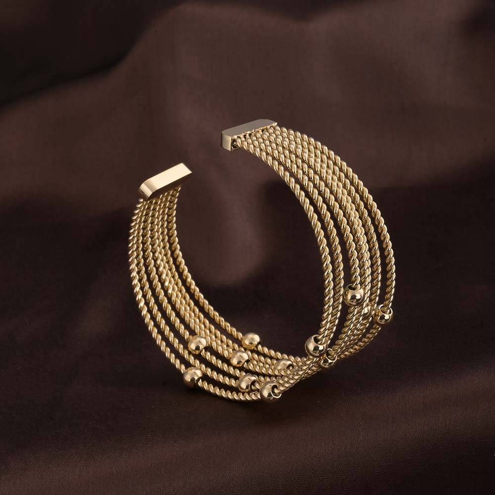 Sleek Gold Beaded Bracelet : PMW01BR032