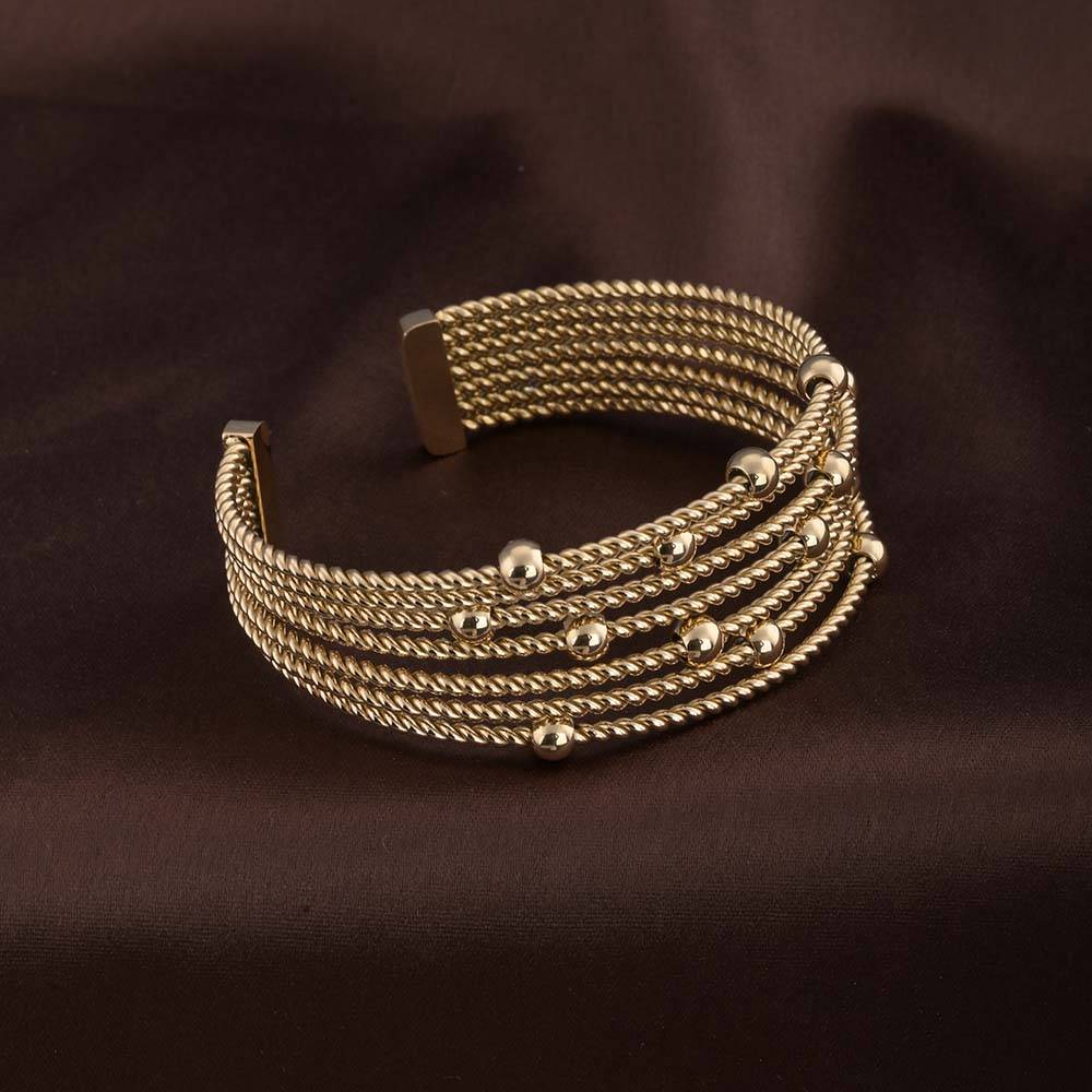 Sleek Gold Beaded Bracelet : PMW01BR032