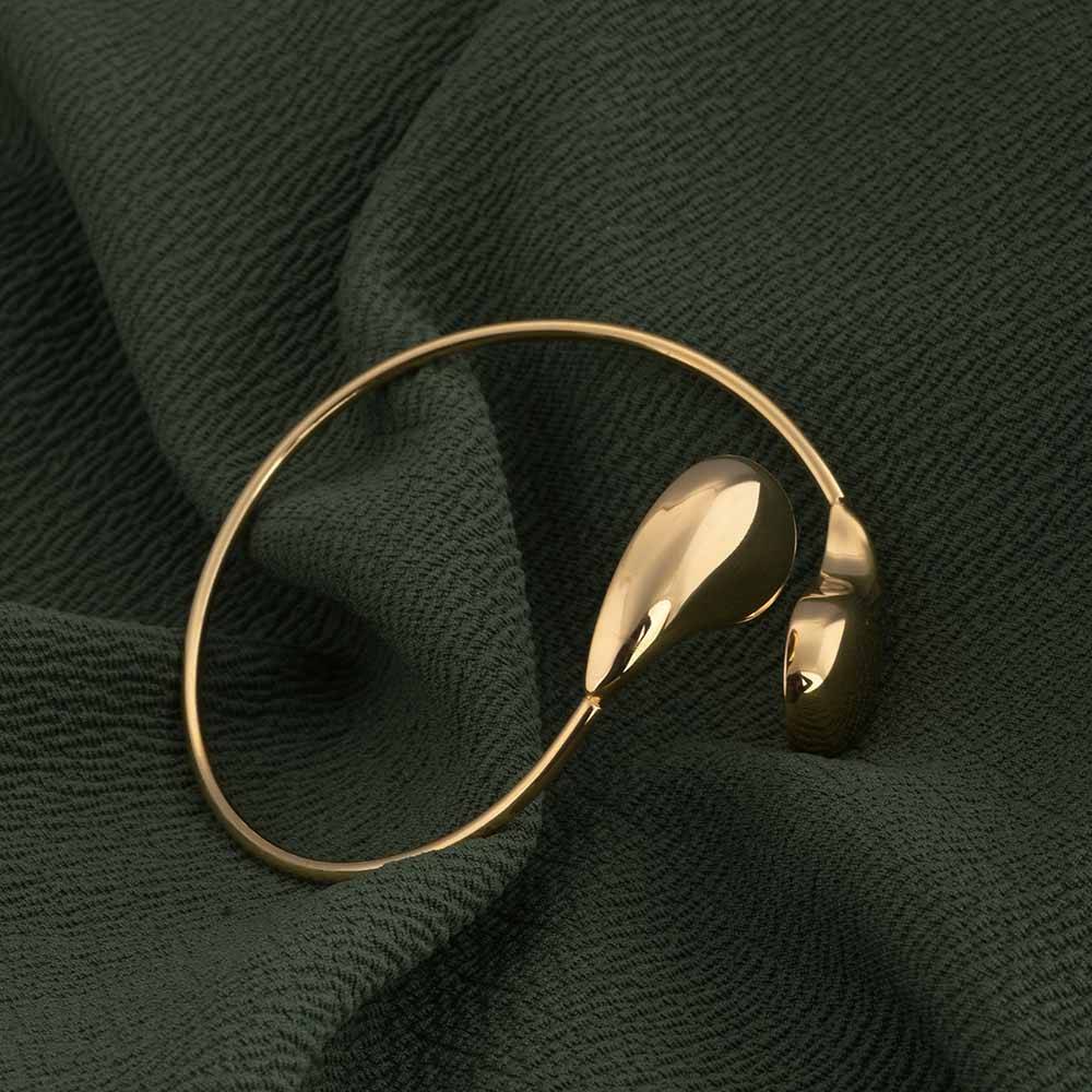 Gold Teardrop Cuff Bracelet : PMW01BR040