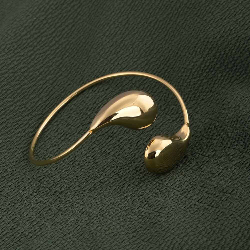 Gold Teardrop Cuff Bracelet : PMW01BR040