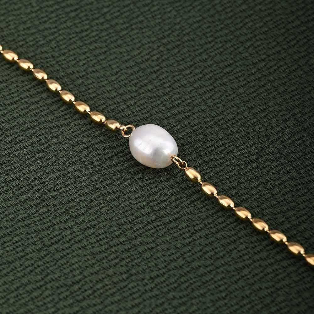 Oval Oasis Gold Chain Bracelet : PMW01BR048