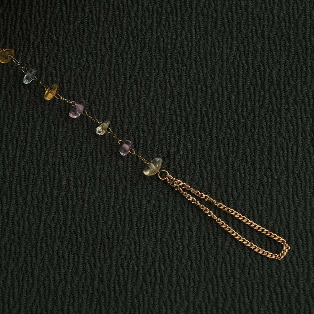 Black Leather Gold Bracelet : PMW01BR057