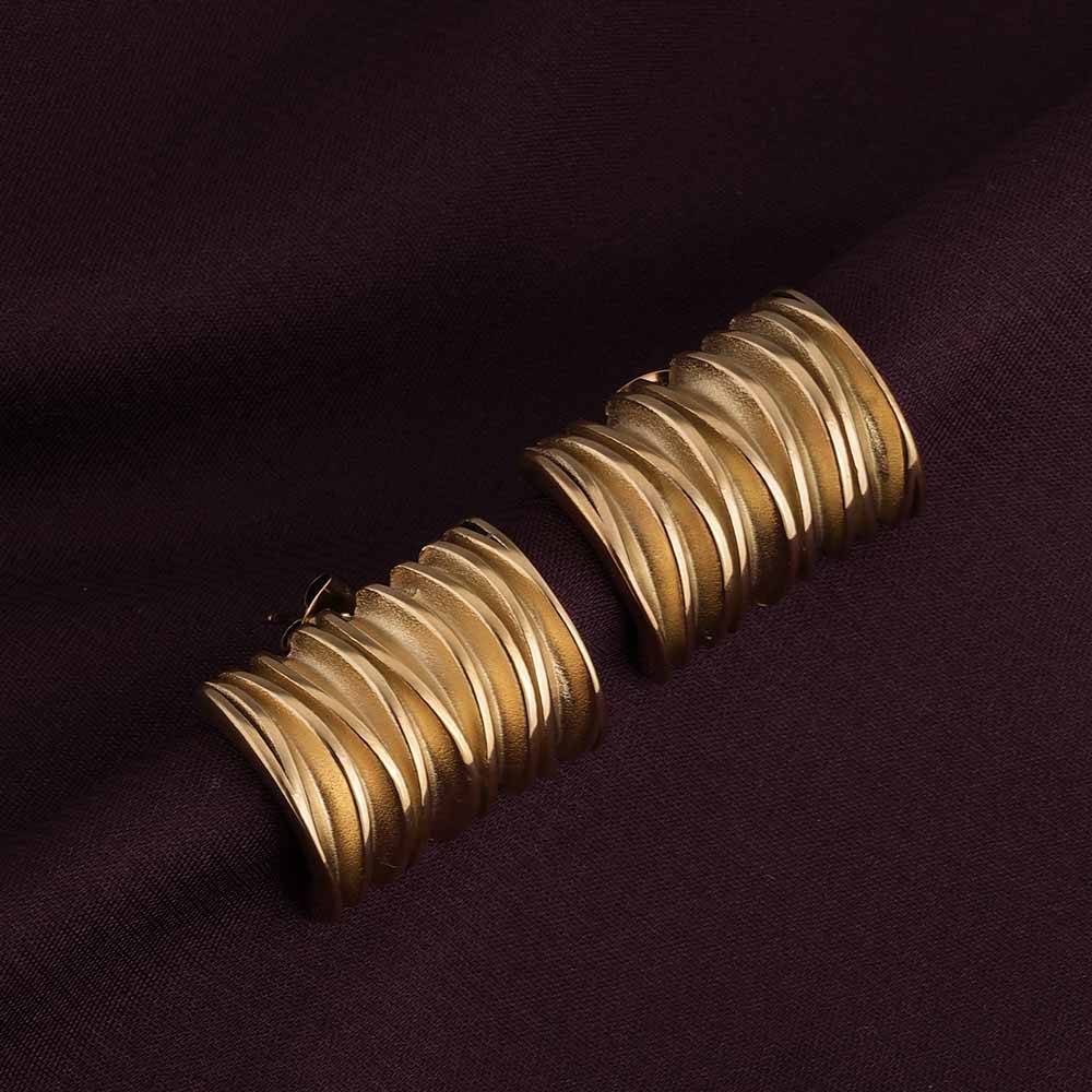Sunbeam Twist Earrings For Womens Waterproof & Anti-Tarnish : PMW01ER020