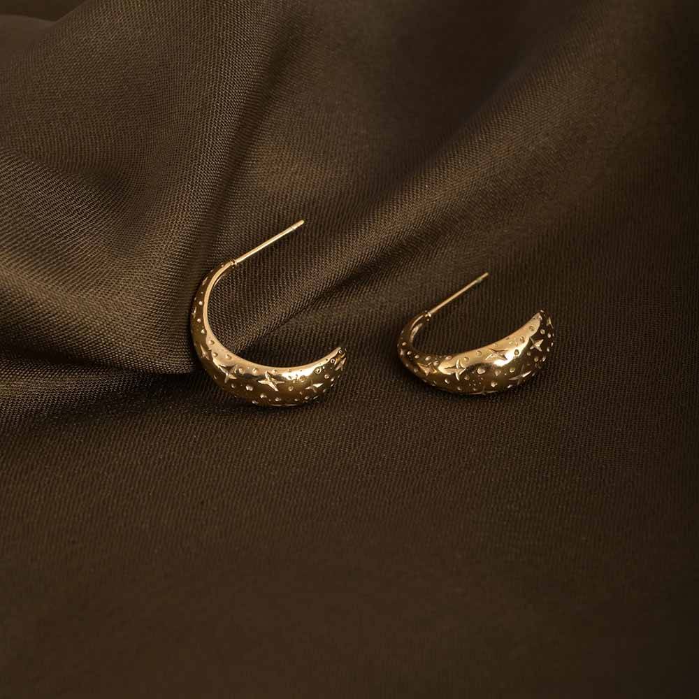 Gilded Curve Earrings : PMW01ER034