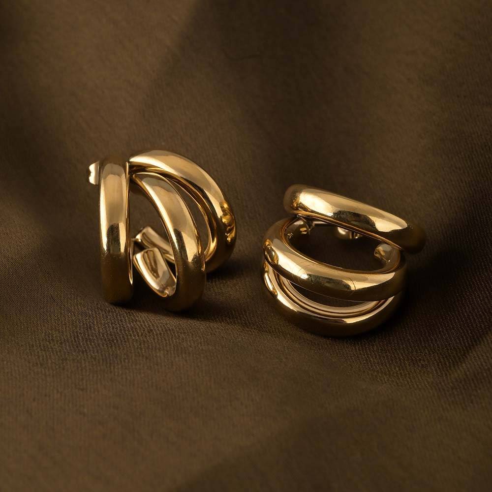 Triple Halo Earrings : PMW01ER057