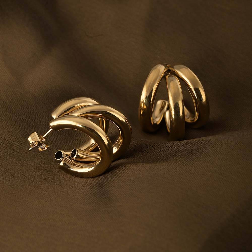 Triple Halo Earrings : PMW01ER057