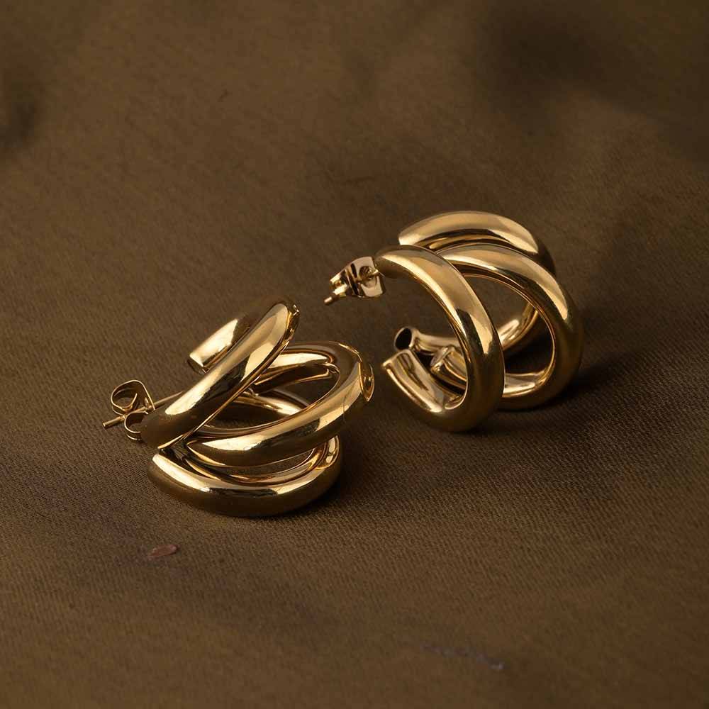 Triple Halo Earrings : PMW01ER057