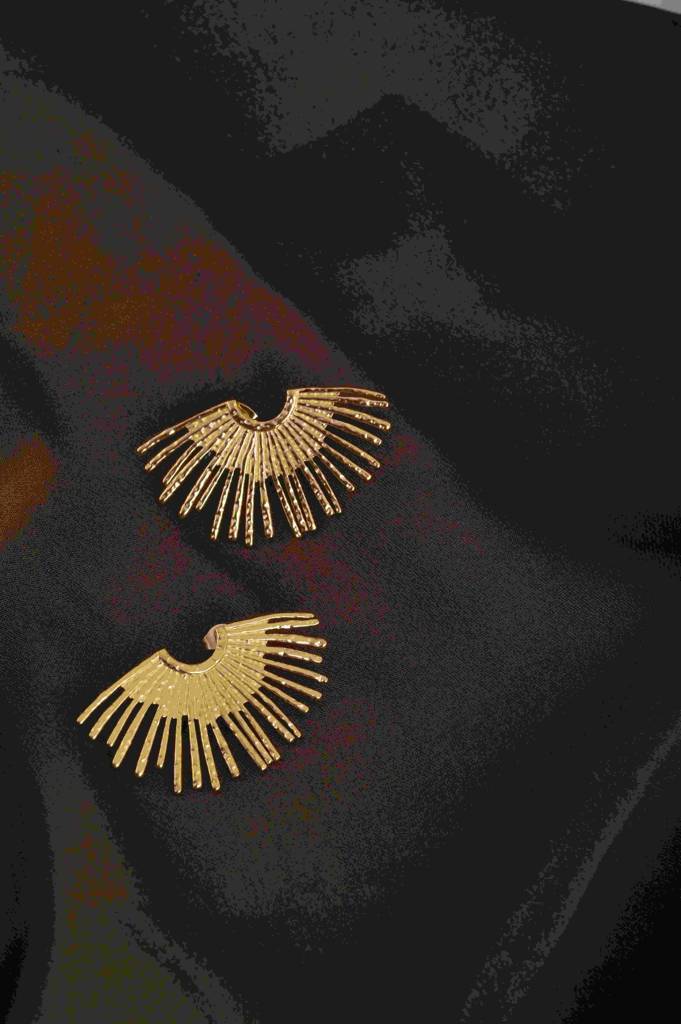 Golden Crown Earrings : PMW01ER095