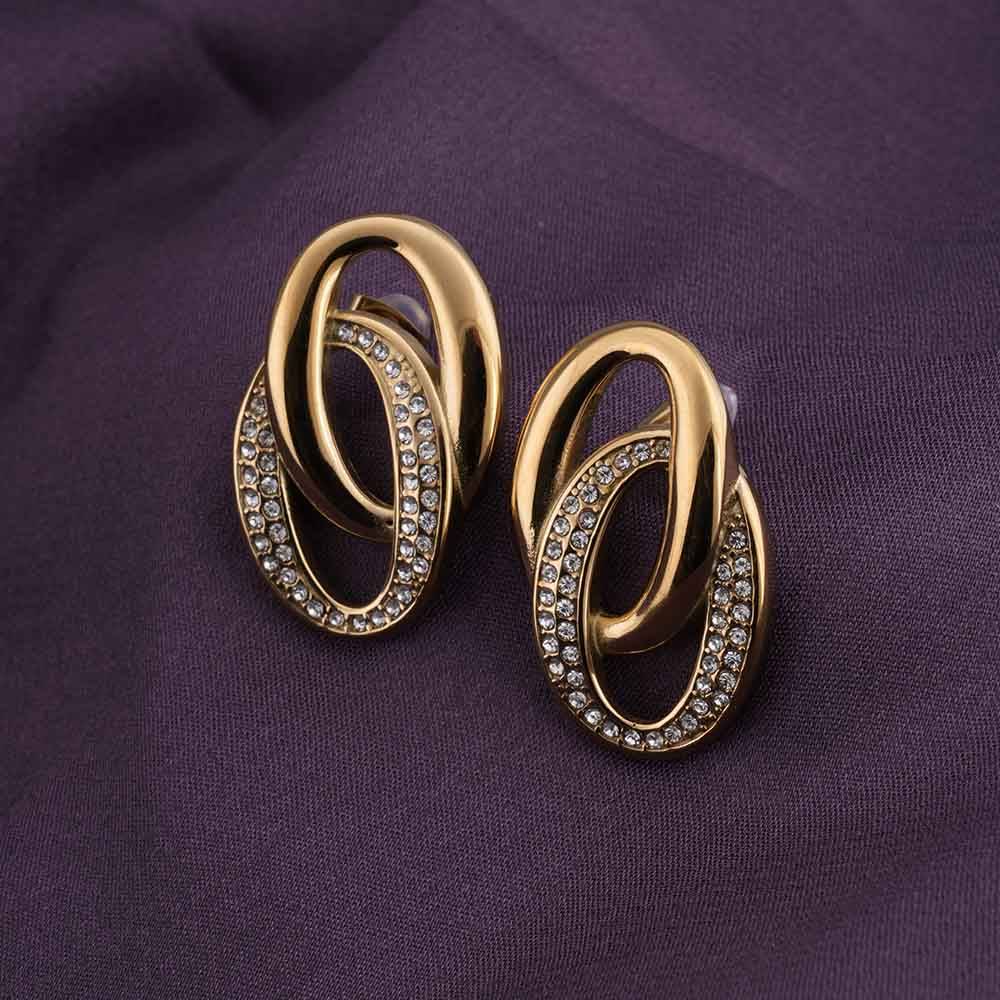 Elegant Interlinked Stud Earrings : PMW01ER175