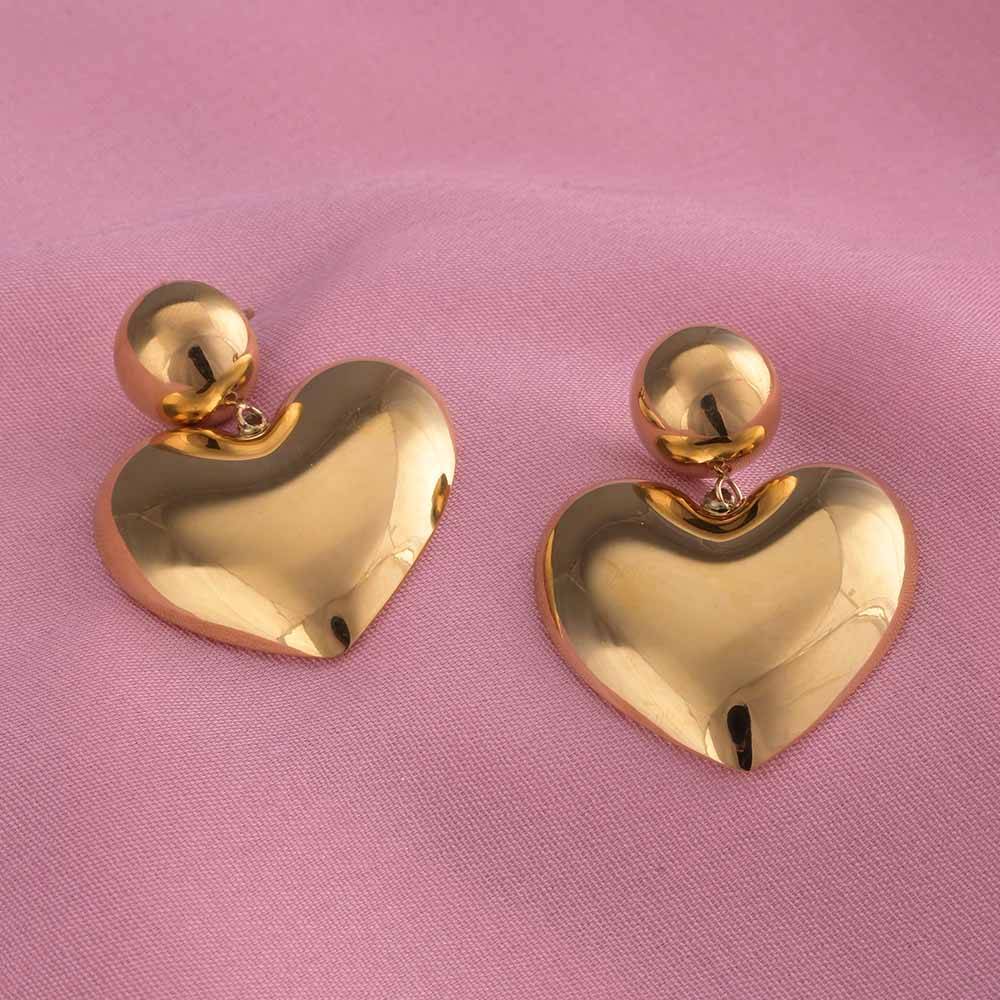 Heart Of Gold Drop Earrings : PMW01ER196