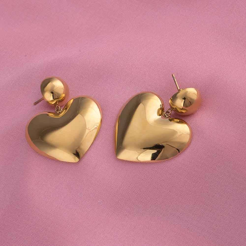 Heart Of Gold Drop Earrings : PMW01ER196